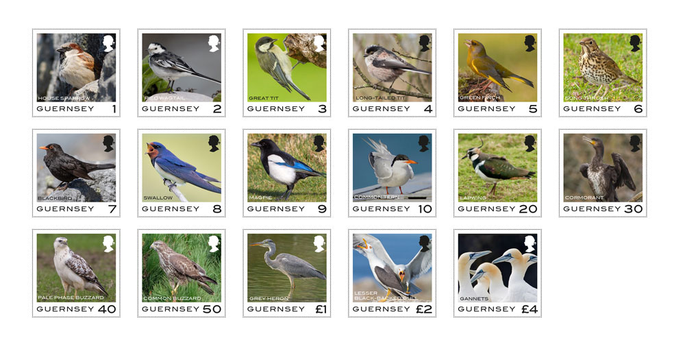 Set of 17 stamps
